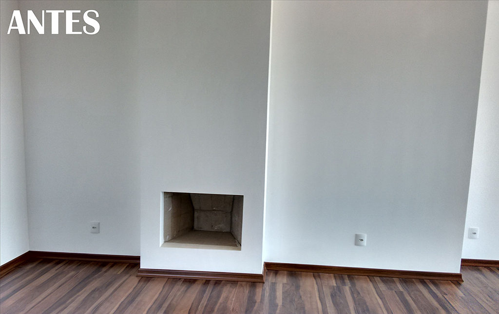 Reforma sala e cozinha antes e depois