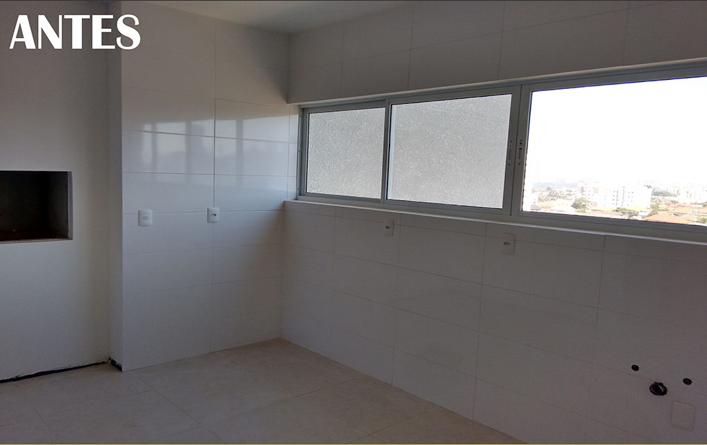 Reforma sala e cozinha antes e depois