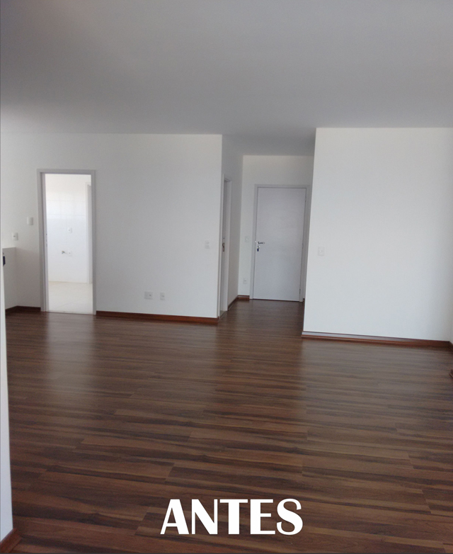 Reforma sala e cozinha antes e depois